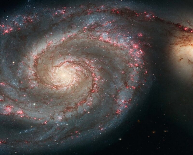 Spiral Galaxy — White, Dramatic, Photograph, Stars, Nebulae
