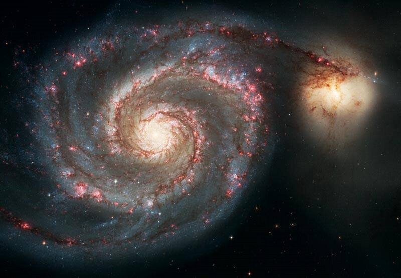 Spiral Galaxy — White, Dramatic