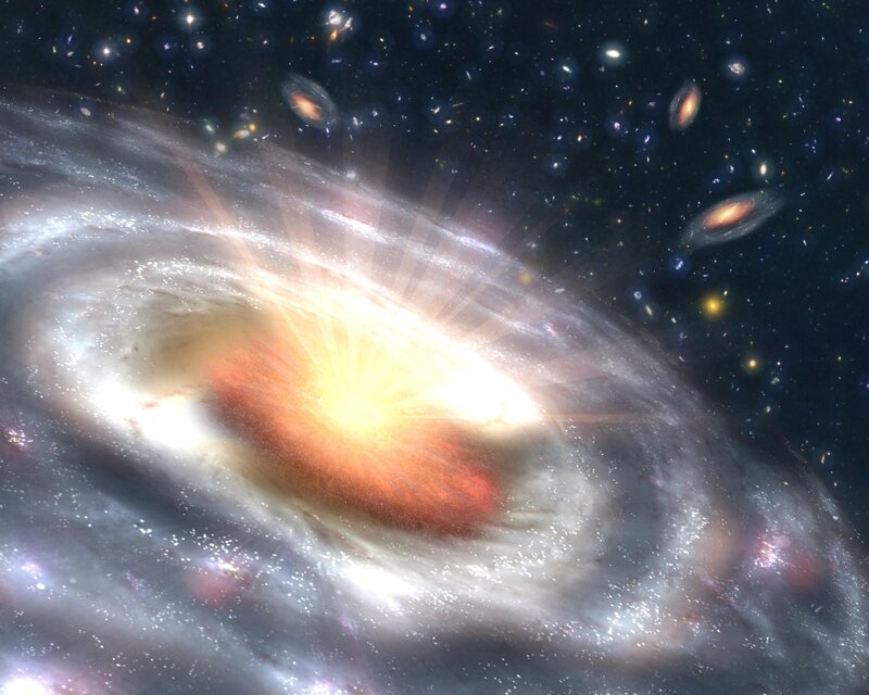 Spiral galaxy with active core