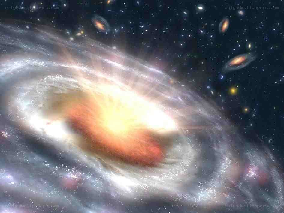 Spiral galaxy with active galactic nucleus