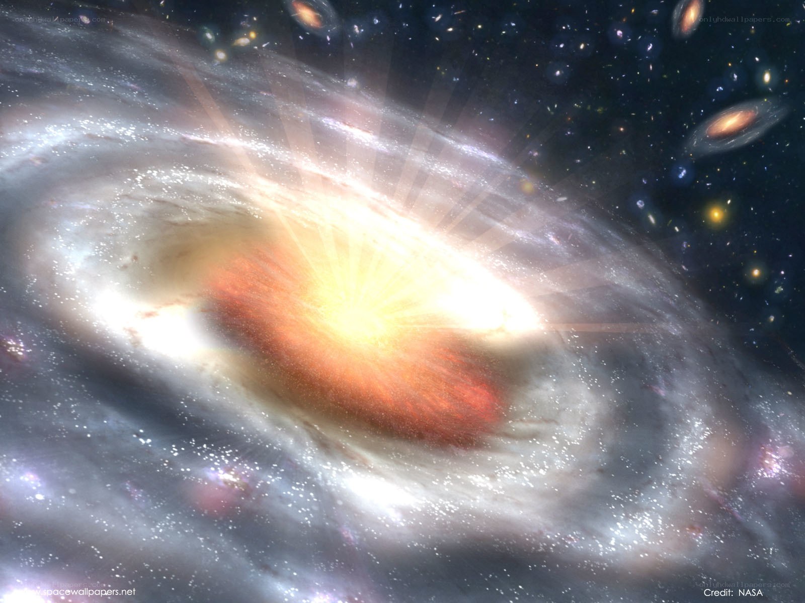 Spiral galaxy with bright core