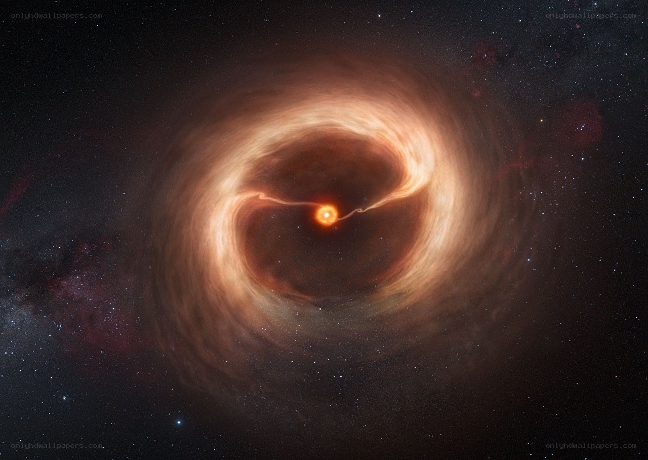 Spiral galaxy with central star