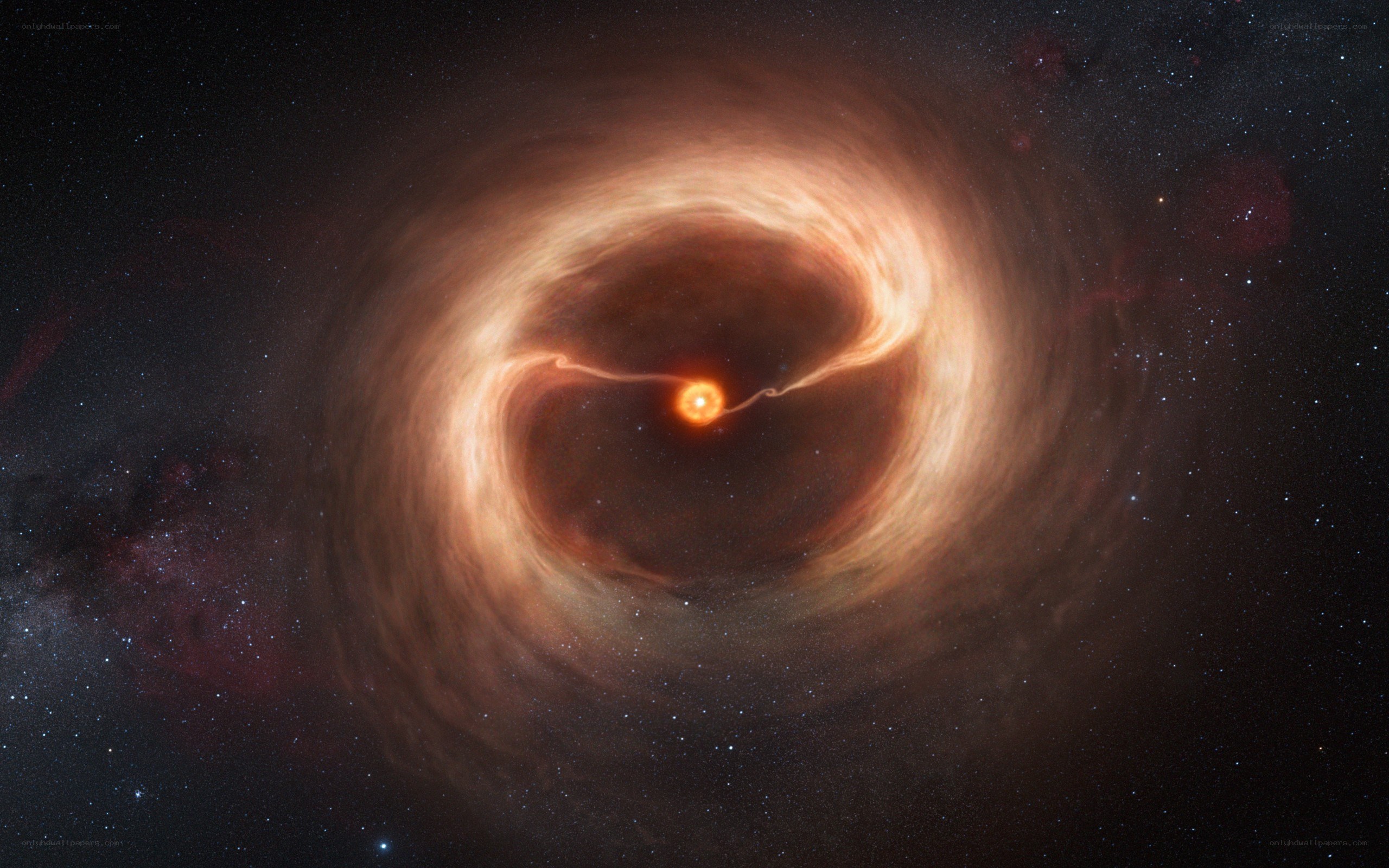 Spiral galaxy with central star