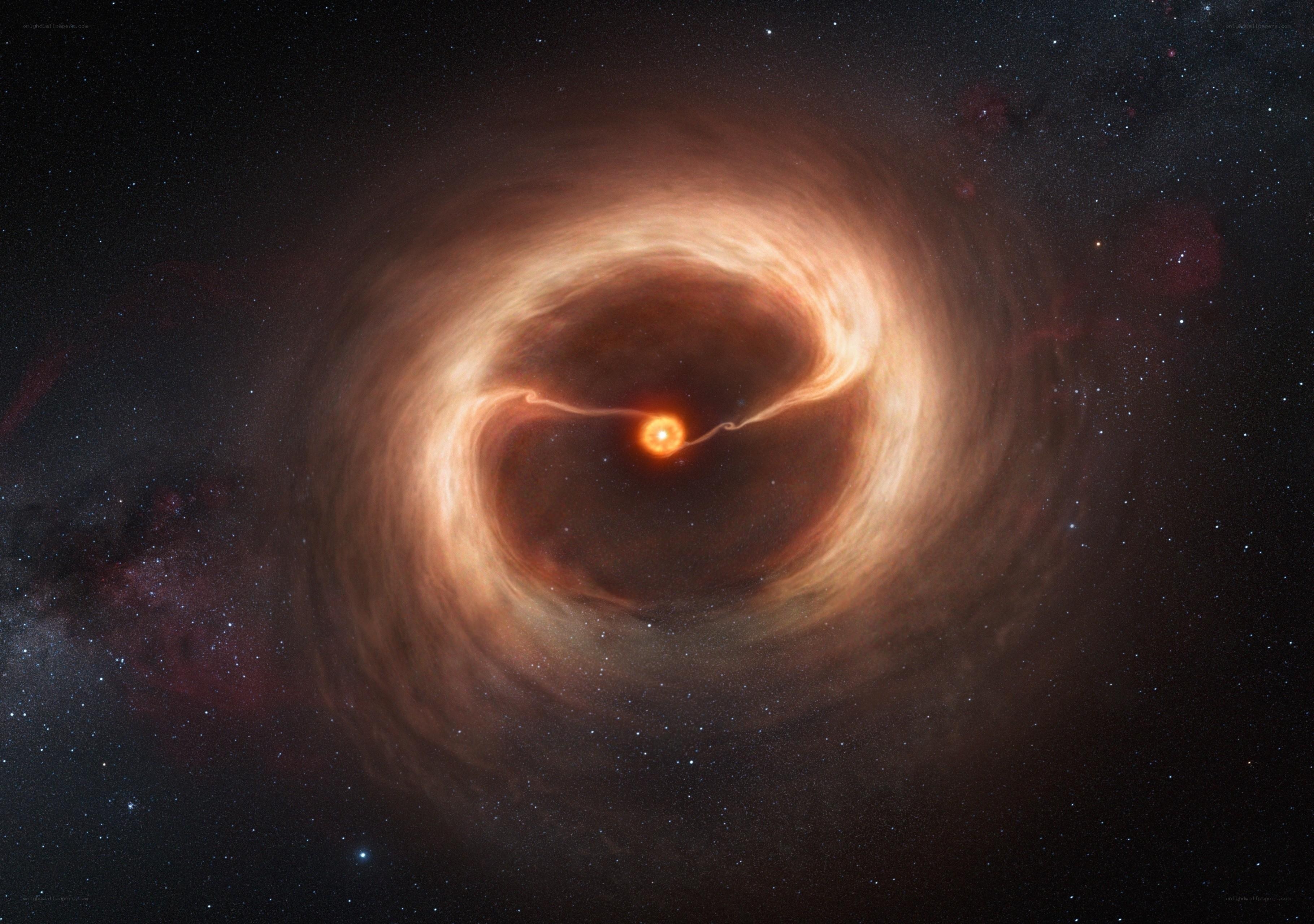 Spiral galaxy with central star