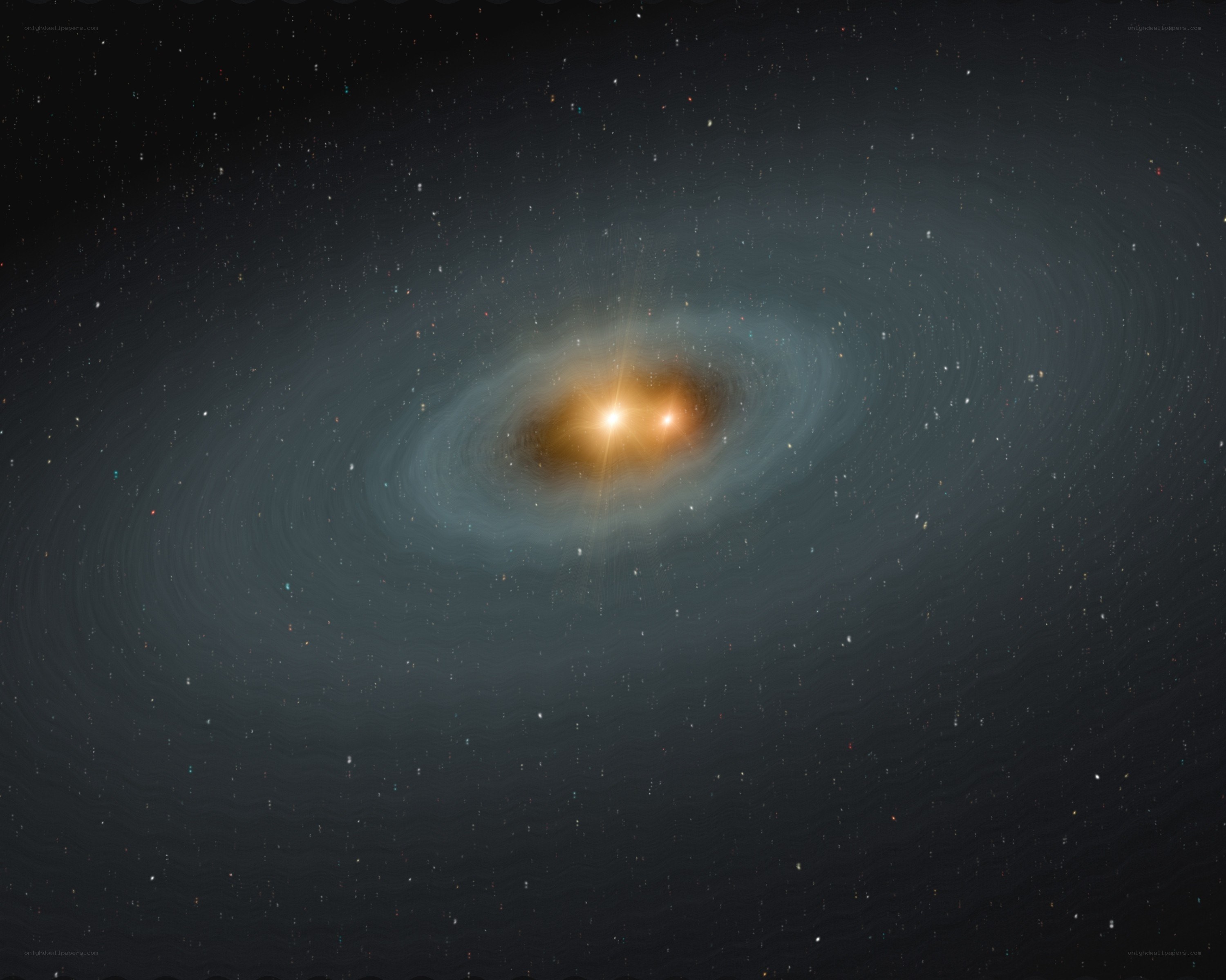 Spiral galaxy with central stars