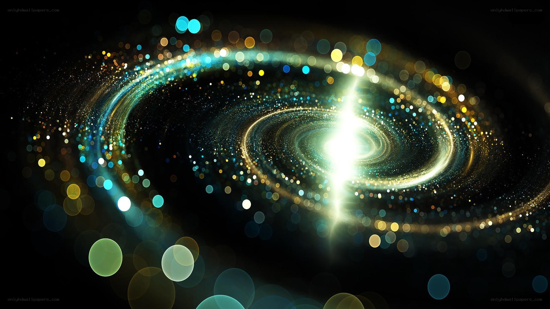 spiral galaxy with glowing core
