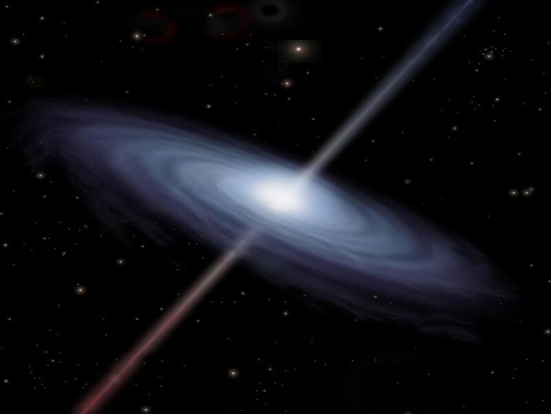 Spiral galaxy with jets