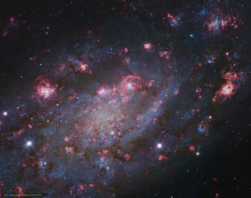 Spiral galaxy with star clusters