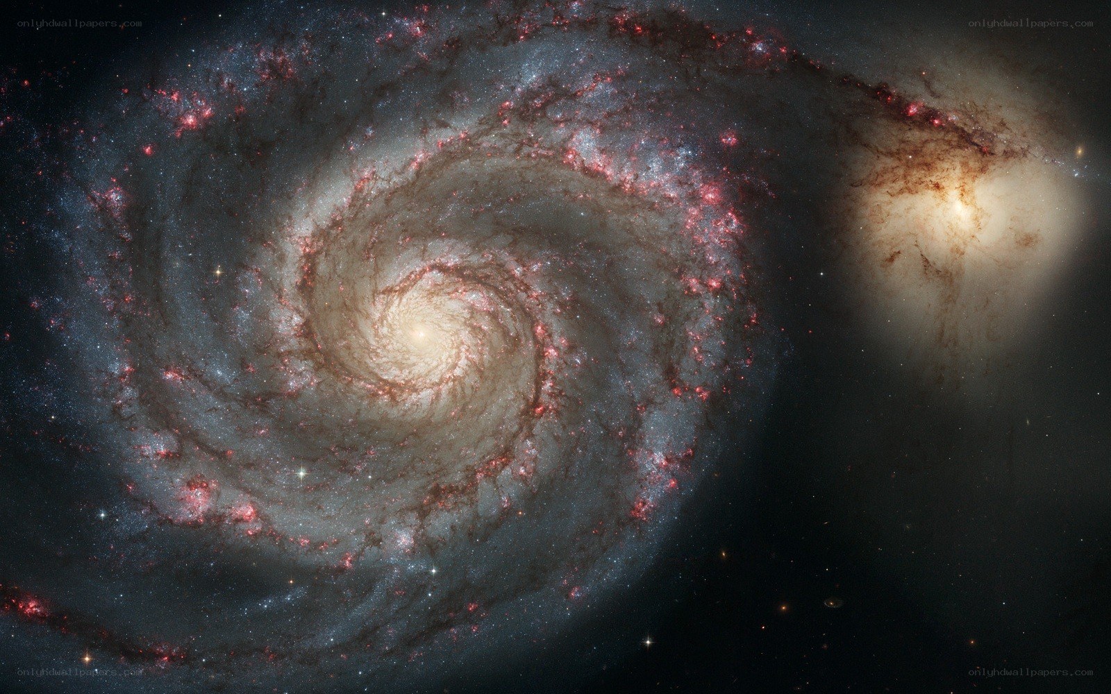 spiral galaxy with star formation