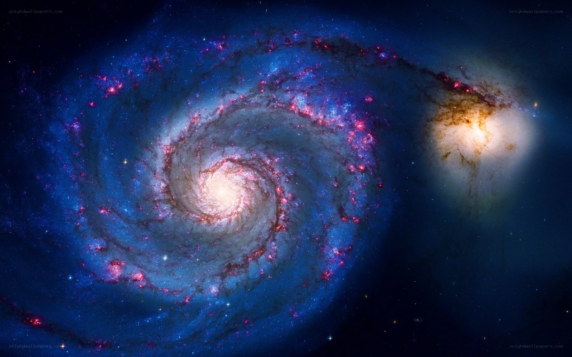 spiral galaxy with star formation