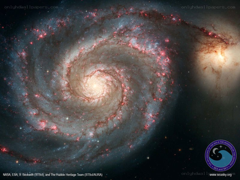 Spiral galaxy with star formation