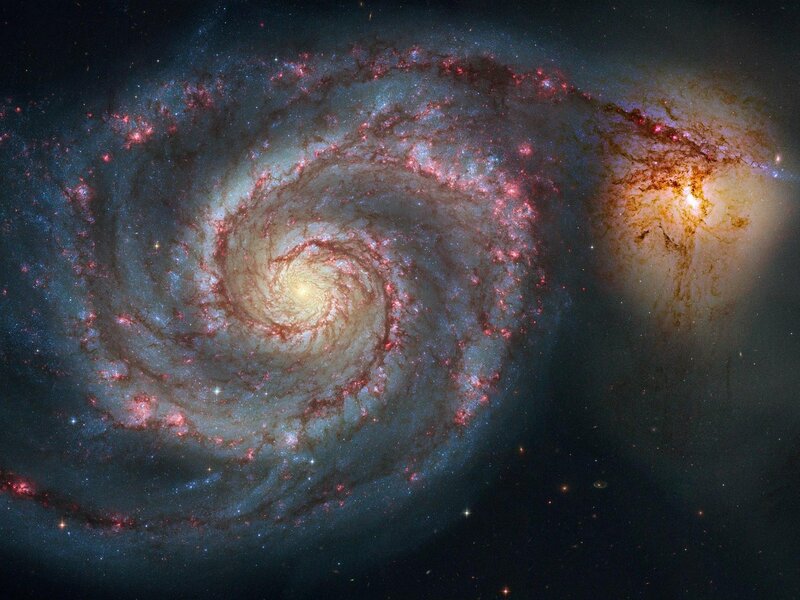 Spiral galaxy with star formation