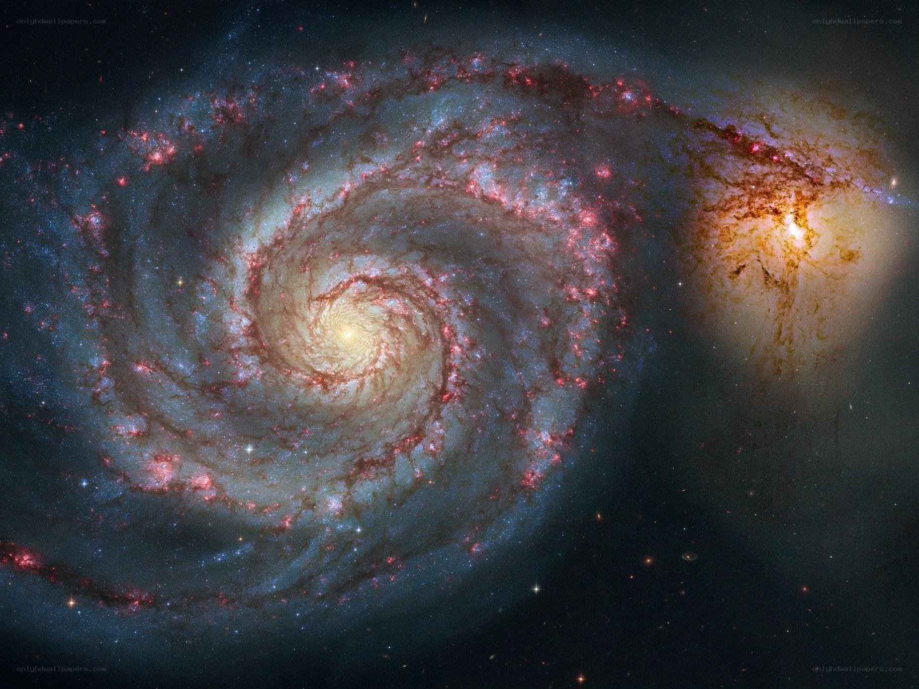 Spiral galaxy with star formation