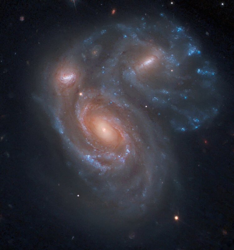 Spiral galaxy with star-forming regions