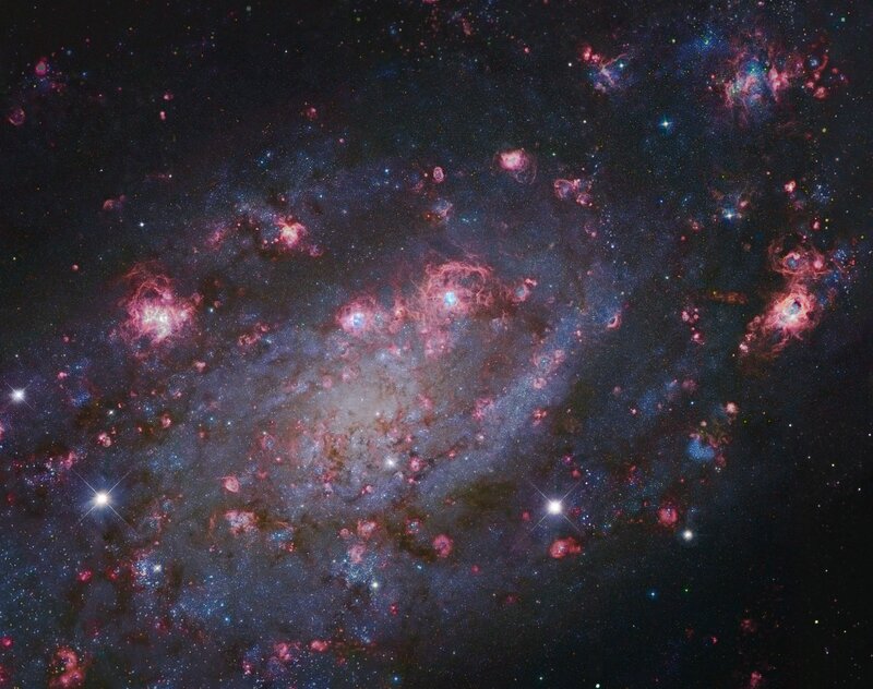Spiral galaxy with star-forming regions