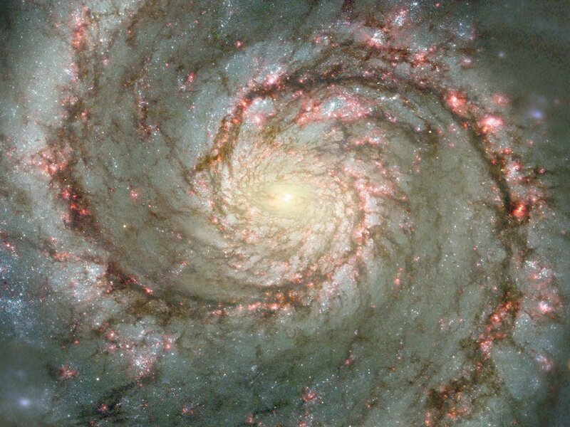 Spiral galaxy with star-forming regions