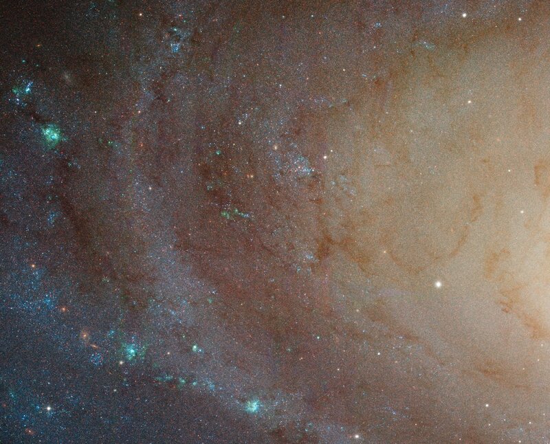 Spiral galaxy with star-forming regions
