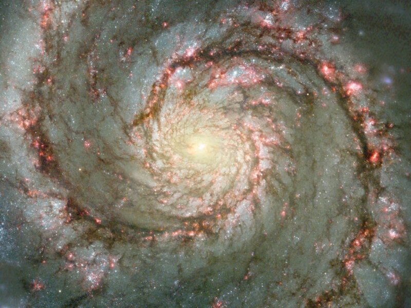Spiral galaxy with star-forming regions