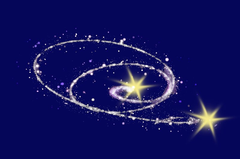 spiral galaxy with stars