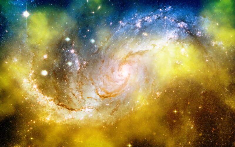 Spiral Galaxy — Yellow
