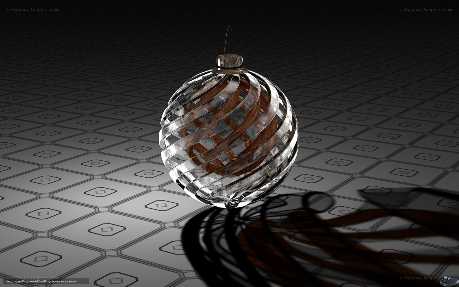 Spiral glass ornament