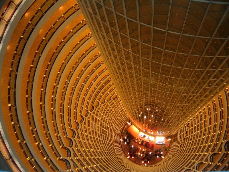 spiral hotel atrium interior