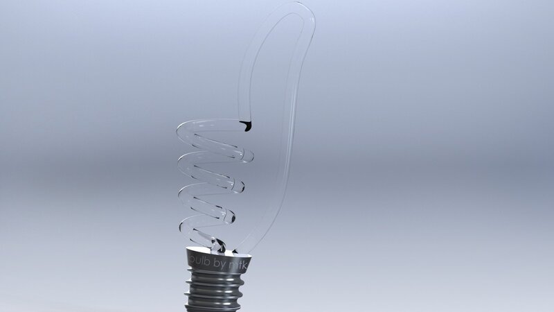 Spiral light bulb design