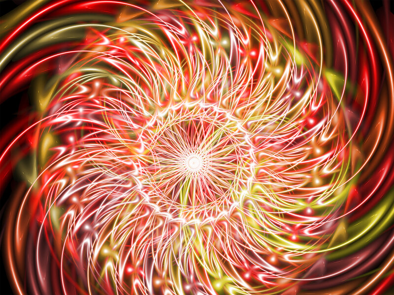Spiral Light Pattern — Red