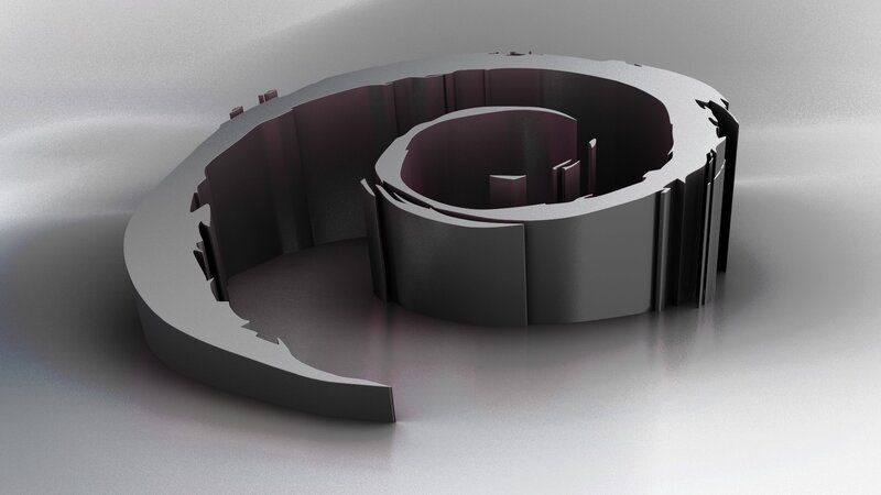 Spiral Metal Structure — Gray