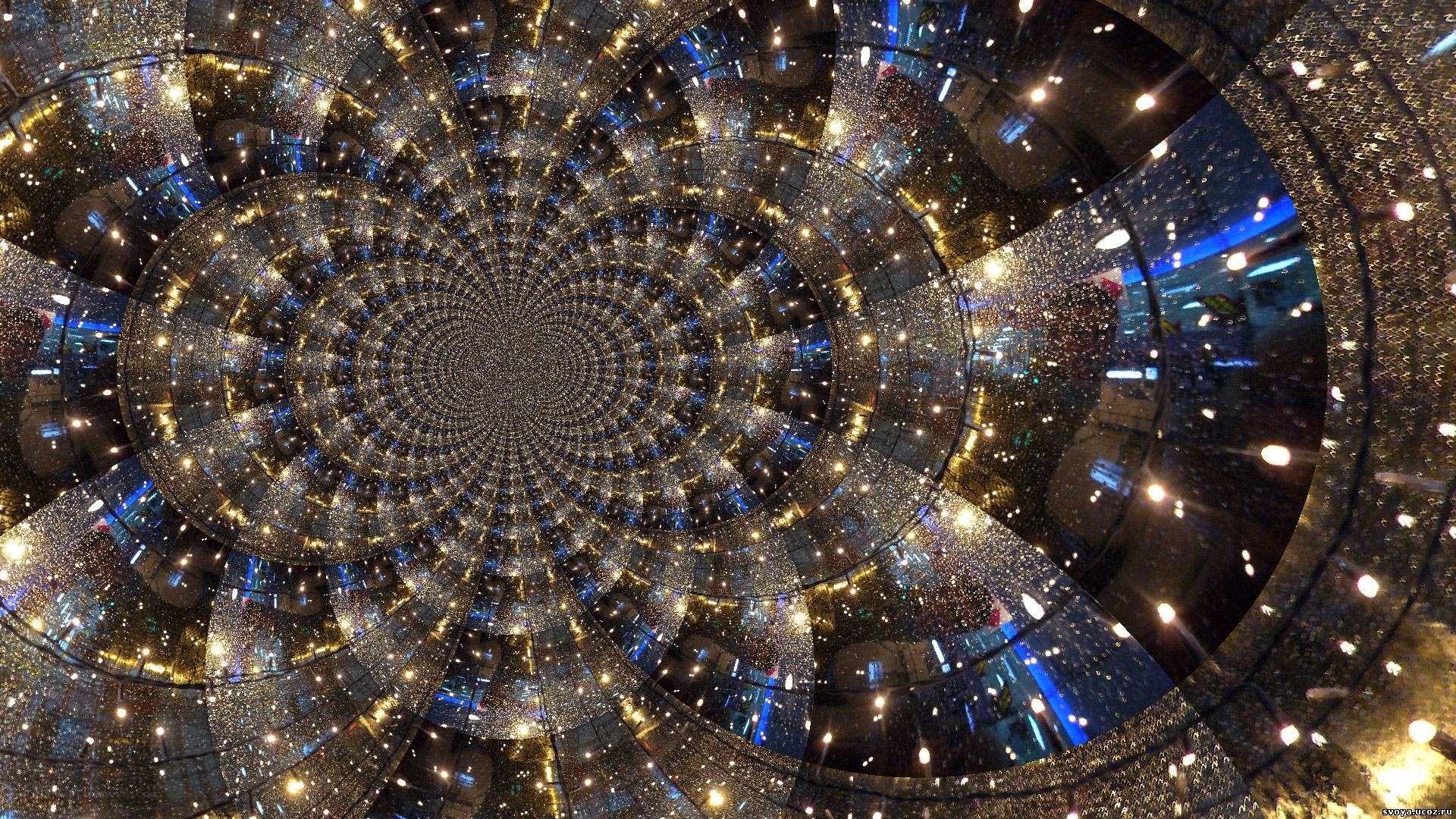spiral mirror tunnel installation