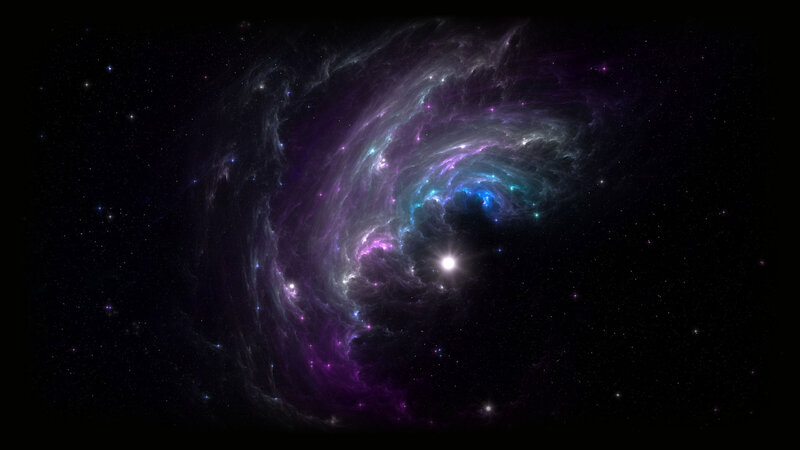 Spiral Nebula in Space — Purple