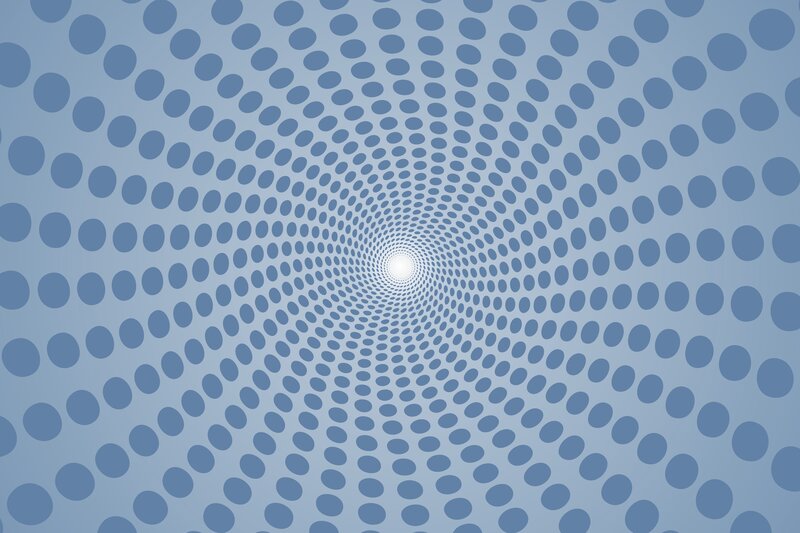 spiral of blue dots