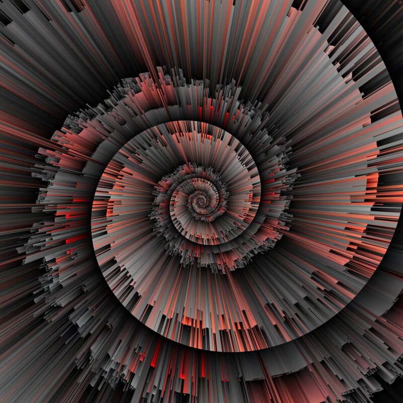 Spiral of Colored Bars