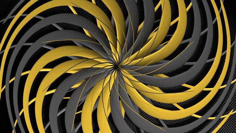 spiral of gold and gray lines
