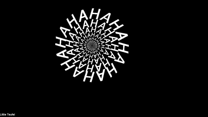 Spiral of Haha text