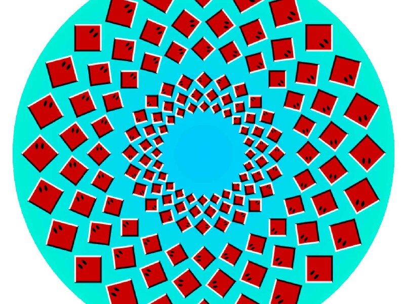 spiral of red squares