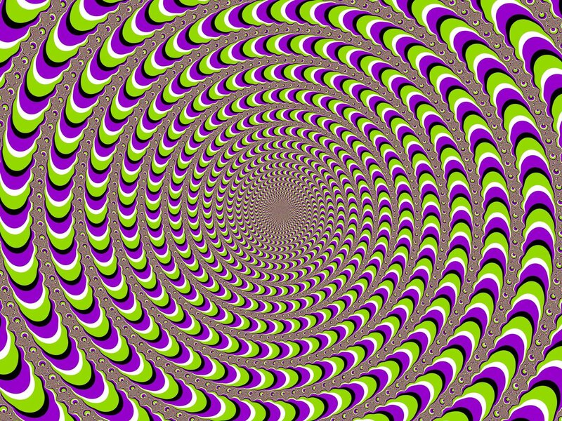 Spiral Optical Illusion — Purple, Hypnotic