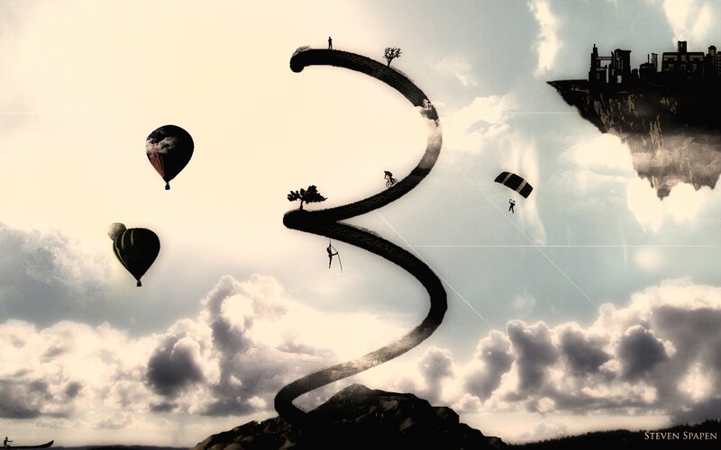 Spiral path in the sky