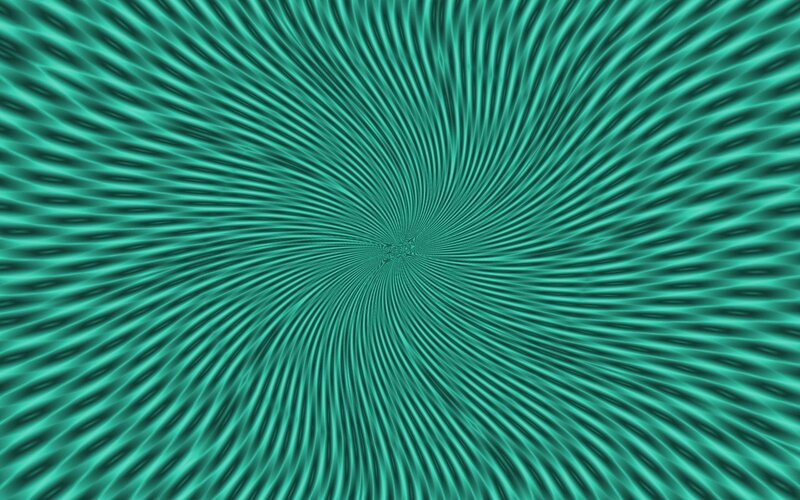 spiral pattern in teal