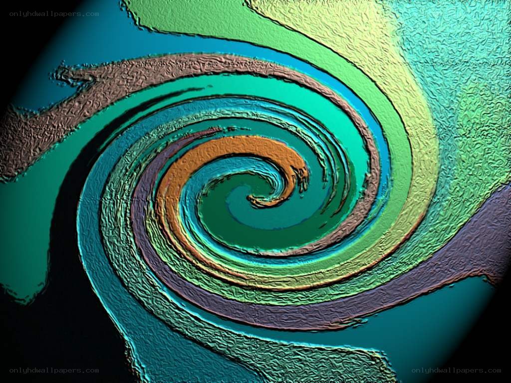 Spiral pattern of colored bands