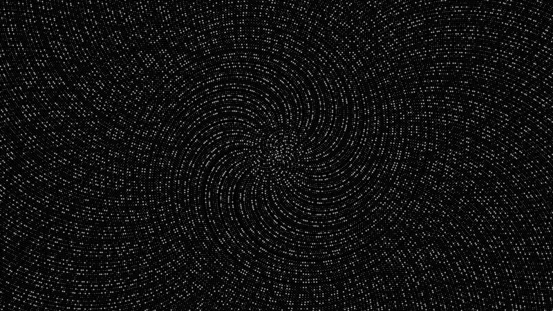 Spiral Pattern of Dots — Black