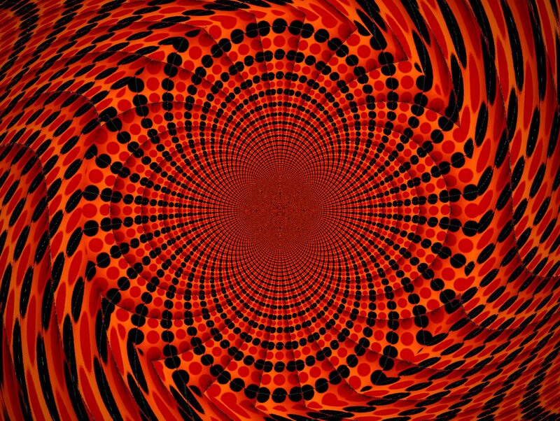 Spiral Pattern of Dots — Red