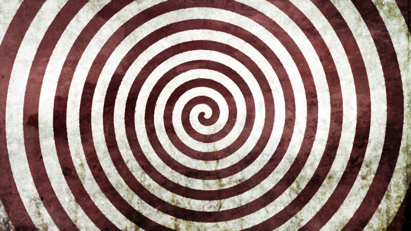 spiral pattern on textured surface