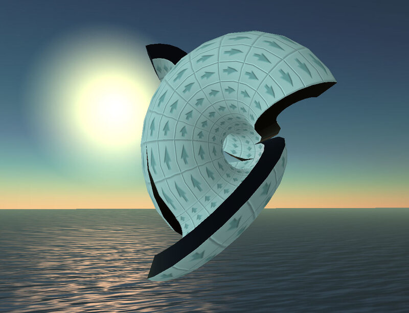 Spiral shell over ocean