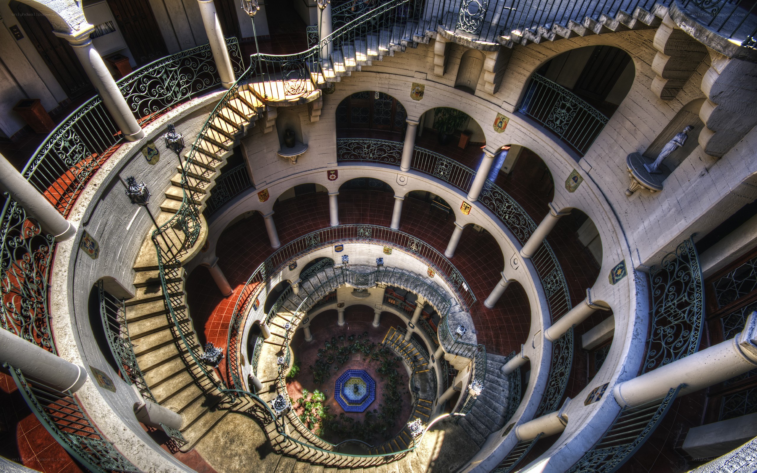 spiral staircase atrium