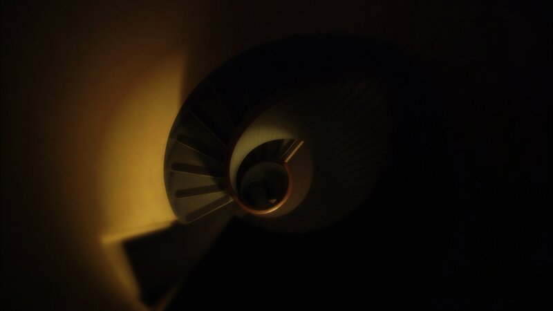 Spiral Staircase — Black, Dramatic, Night