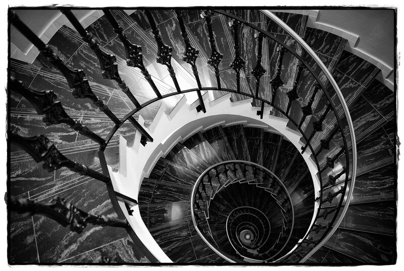 Spiral Staircase — Black, Dramatic