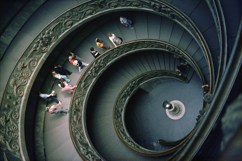 Spiral staircase from above