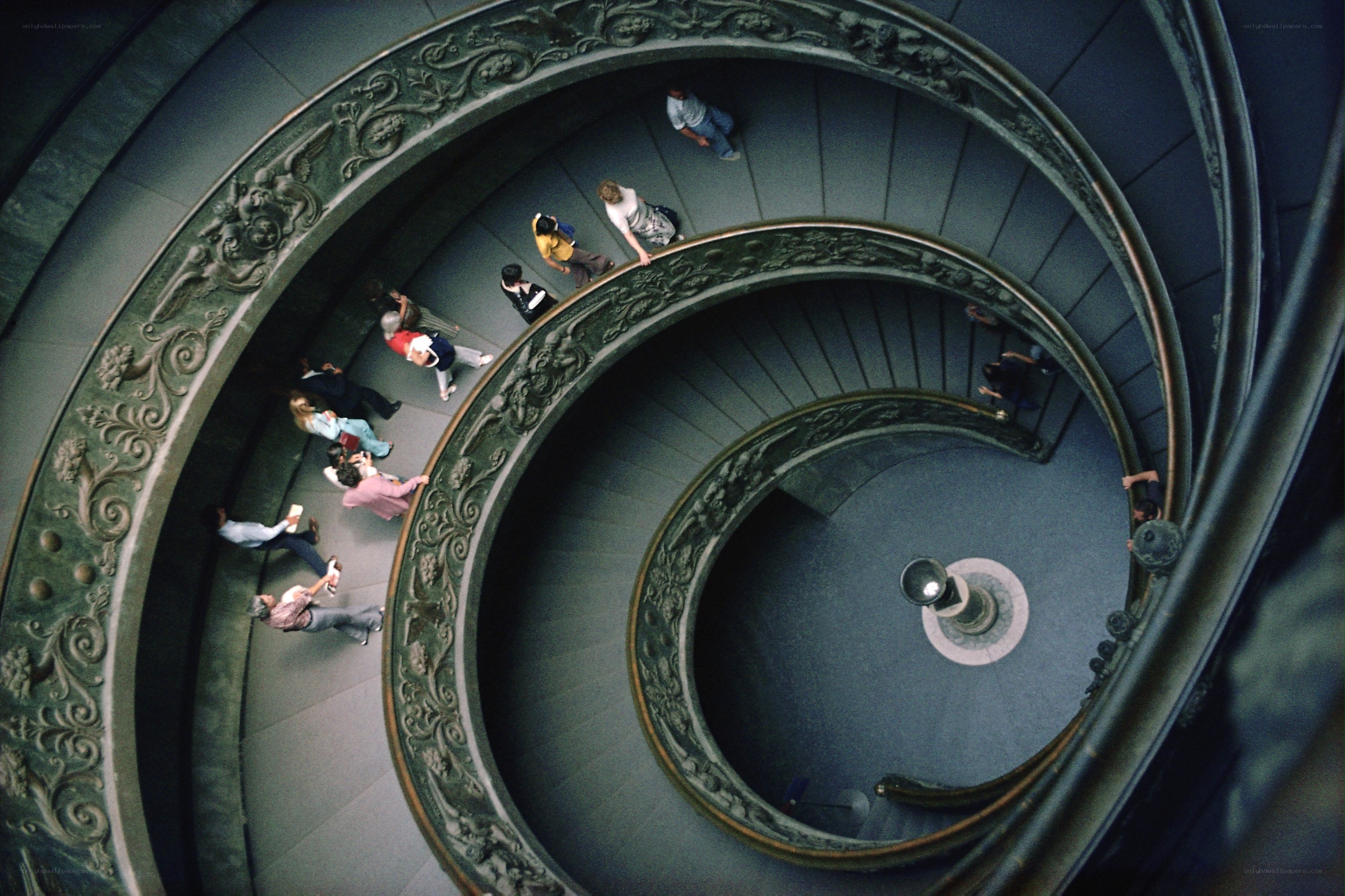 Spiral staircase from above