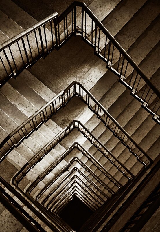 spiral staircase from above